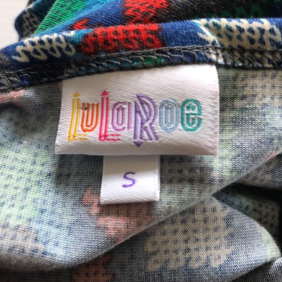 Lularoe Julia Dress Small Multicolor Geometric - Picture 5 of 6